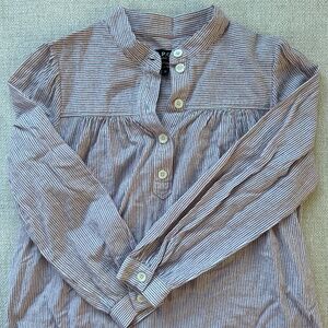 APC stripe cotton button blouse